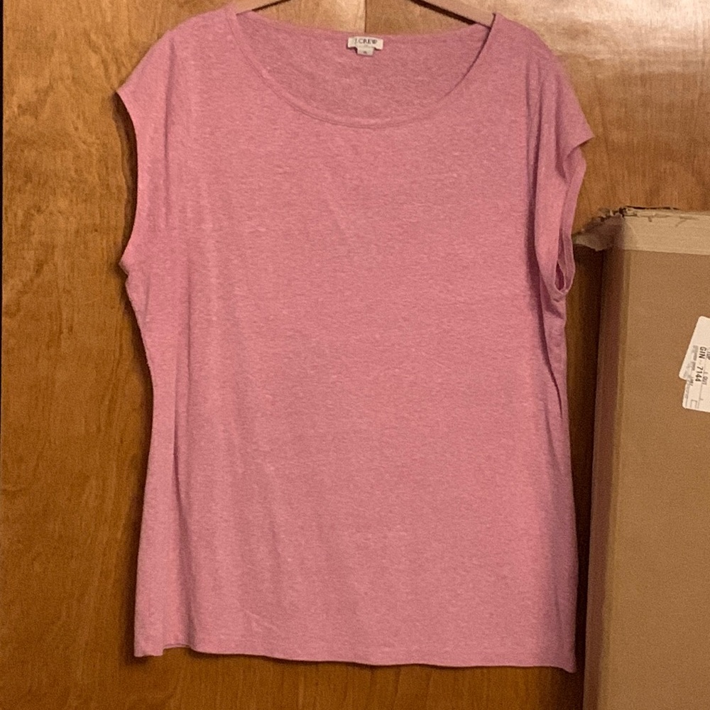 J Crew heather pink tee, size XL